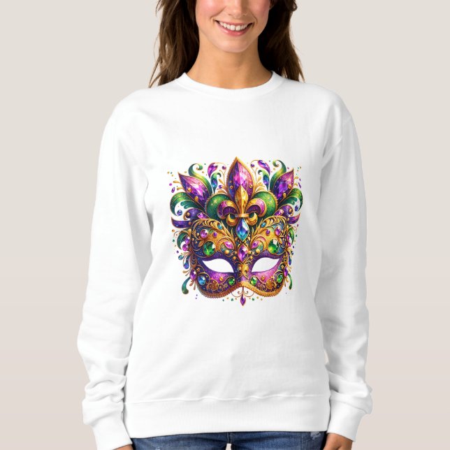 Mardi Gras Mask  T Shirt (Framsida)