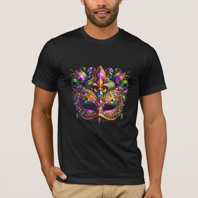 Mardi Gras Mask  T Shirt (Framsida)