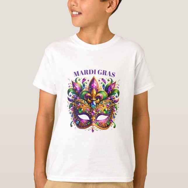 Mardi Gras Mask  T Shirt (Framsida)