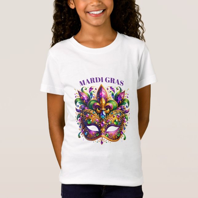 Mardi Gras Mask  T Shirt (Framsida)