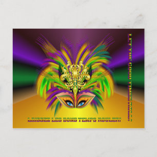 Mardi-Gras-Mask-The-Queen-V-2 Vykort