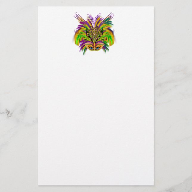 Mardi-Gras-Mask-The-Queen-V-3 Brevpapper (Framsida)