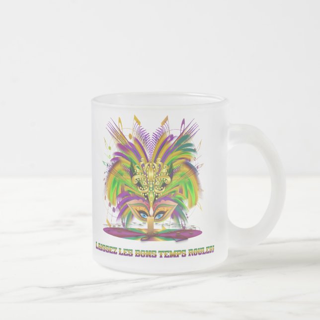 Mardi-Gras-Mask-The-Queen-V-4 Frostad Glasmugg (Höger)