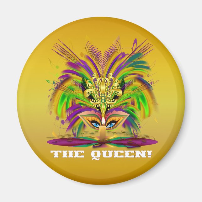 Mardi-Gras-Mask-The-Queen-V-4 Magnet (Framsidan)