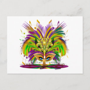 Mardi-Gras-Mask-The-Queen-V-4 Vykort