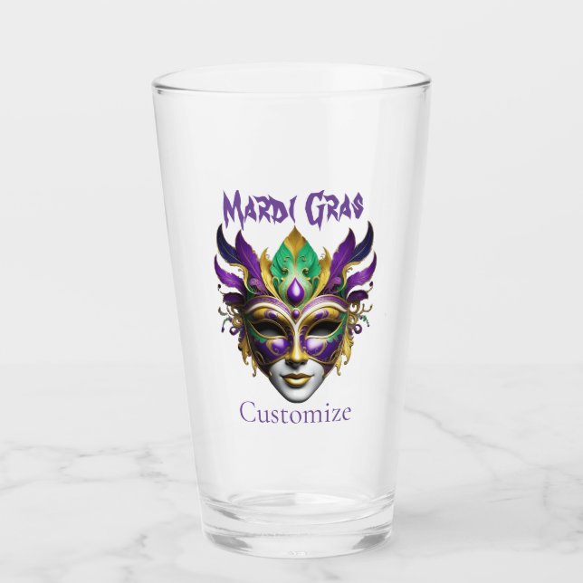 Mardi Gras Mask Thunder_Cove Glaskopp (Framsida)