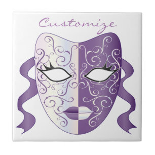 Mardi Gras Mask Thunder_Cove Kakelplatta