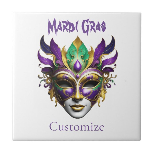 Mardi Gras Mask Thunder_Cove Kakelplatta (Framsidan)