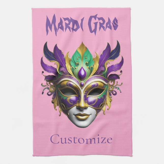 Mardi Gras Mask Thunder_Cove Kökshandduk (Vertikal)