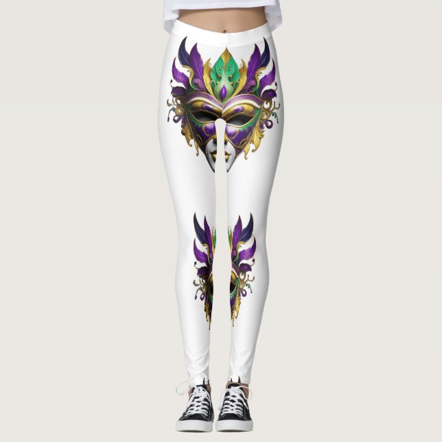 Mardi Gras Mask Thunder_Cove Leggings (Framsida)