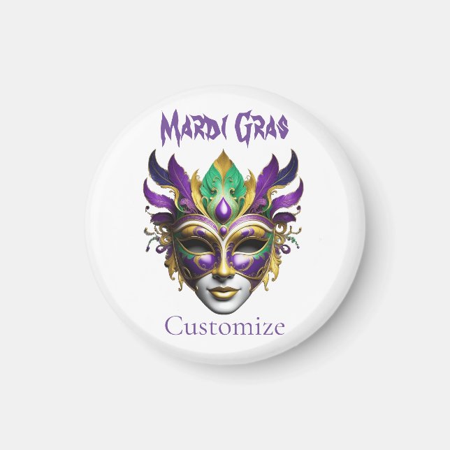 Mardi Gras Mask Thunder_Cove Magnet (Framsidan)