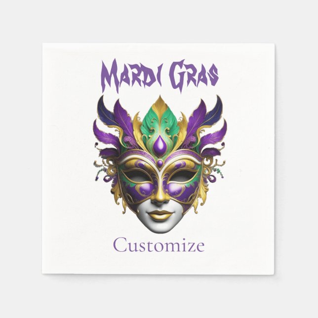Mardi Gras-mask Thunder_Cove Pappersservett (Framsidan)