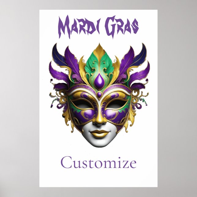 Mardi Gras Mask Thunder_Cove Poster (Framsidan)