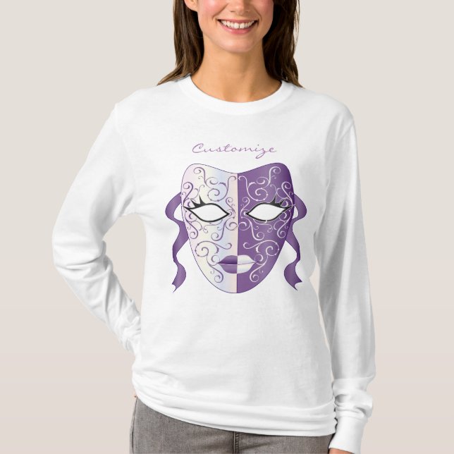 Mardi Gras Mask Thunder_Cove T-Shirt (Framsida)