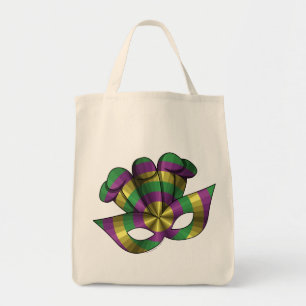 Mardi Gras Mask Tote Bag Tygkasse