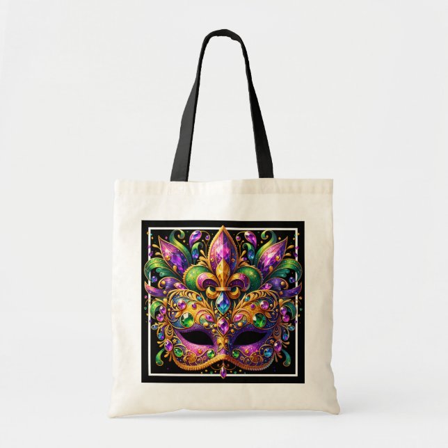 Mardi Gras-mask Väskan Tygkasse (Framsidan)