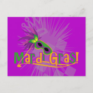Mardi Gras Mask Vykort