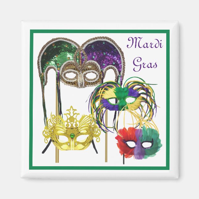 Mardi Gras-masker 1 Magnet (Framsidan)