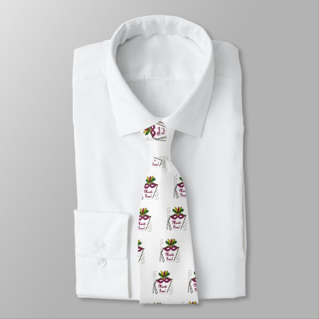 Mardi Gras-masker fjäderpärlor Slips (Bunden)