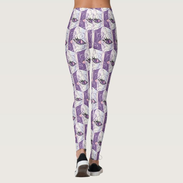 Mardi gras masker Thunder_Cove Leggings (Baksida)