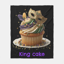 Mardi Gras Maskerad Cupcake Firande Fleecefilt