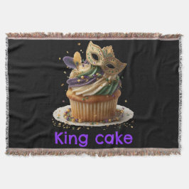 Mardi Gras-maskerad Cupcakefirande Filt