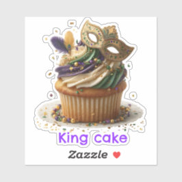 Mardi Gras-maskerad Cupcakefirande Klistermärken