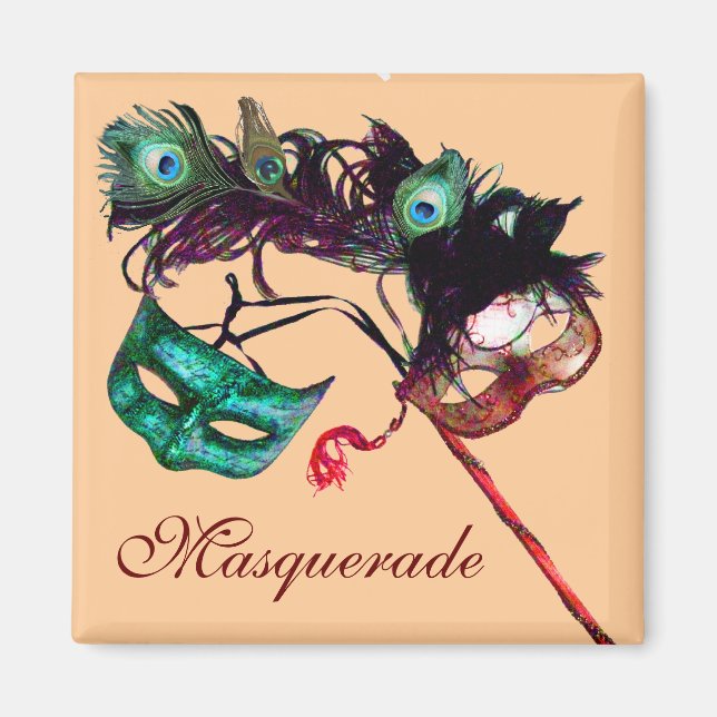 MARDI GRAS MASKERAD FEST MAGNET (Framsidan)