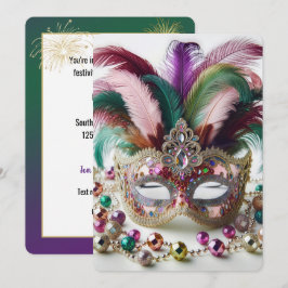 Mardi Gras-maskerad Inbjudningar
