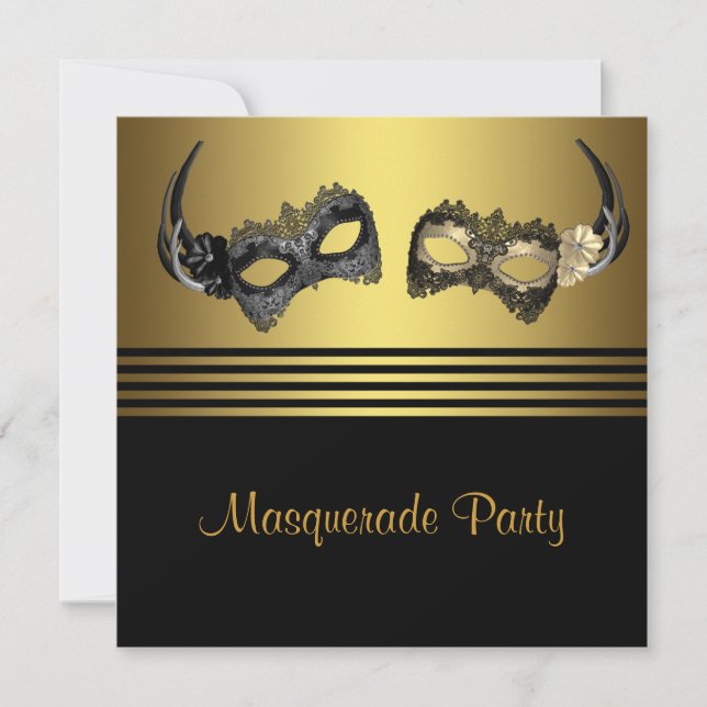 Mardi Gras Maskerad Maskerad Fest Inbjudningar (Framsida)