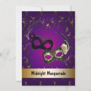 Mardi Gras maskerad studentbal Inbjudningar