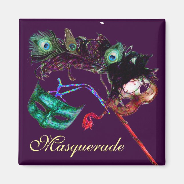 MARDI GRAS MASKERADEFEST MAGNET (Framsidan)