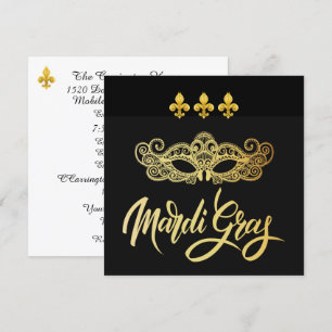 Mardi Gras Maskeradfest Inbjudan