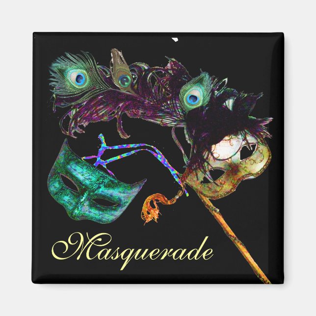 MARDI GRAS MASKERADFEST MAGNET (Framsidan)