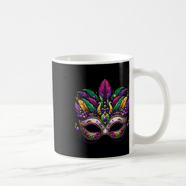 Mardi Gras maskeradmask fest karnival kostym Kaffemugg (Höger)
