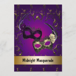 Mardi Gras-maskeradstudentbal-inbjudningar Inbjudningar
