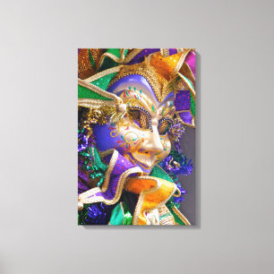 Mardi Gras maskerar Canvastryck