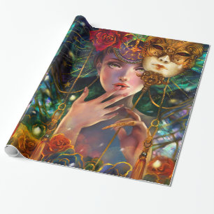 Mardi Gras maskerar den utsmyckade overkliga Presentpapper