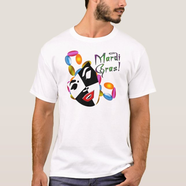 Mardi Gras maskerar dräkt och gåvor! Tee Shirt (Framsida)