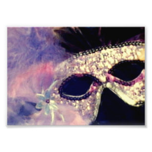 Mardi Gras maskerar Fototryck