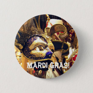 Mardi Gras maskerar knäppas Knapp