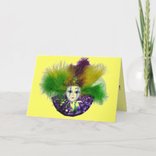 Mardi Gras maskerar kortet Kort