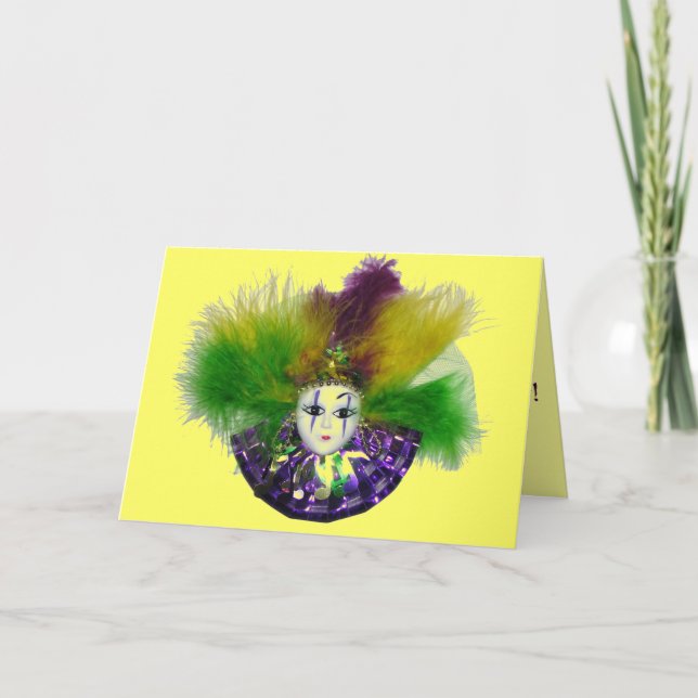 Mardi Gras maskerar kortet Kort (Framsida)