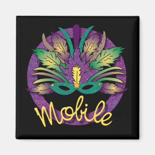 Mardi Gras maskerar magneten - mobilen, AL Magnet