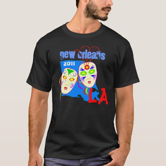 Mardi Gras maskerar partyLouisiana LA New Orleans Tee (Framsida)