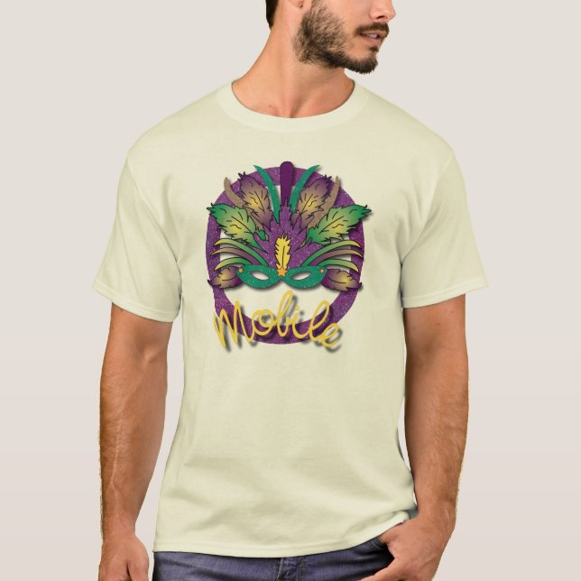 Mardi Gras maskerar T-tröja - mobilen, AL T Shirt (Framsida)