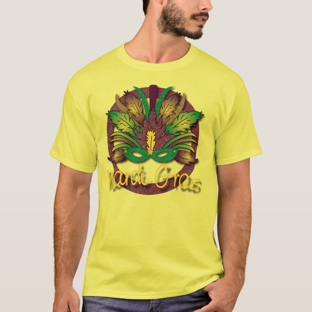 Mardi Gras maskerar T-tröja Tee (Framsida)