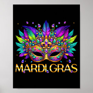 Mardi Gras-maskpärlor Karneval Kvinnor Flick Kid T Poster