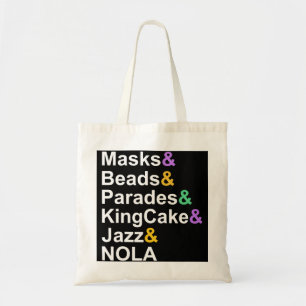 Mardi gras masks pärlor parad kingaka jazz nola tygkasse