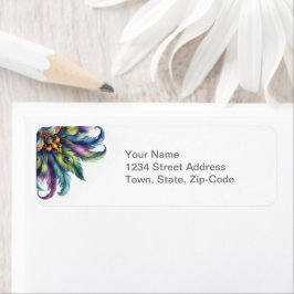 Mardi Gras Masquera Returadress Etikett